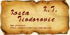 Kosta Tiodorović vizit kartica
